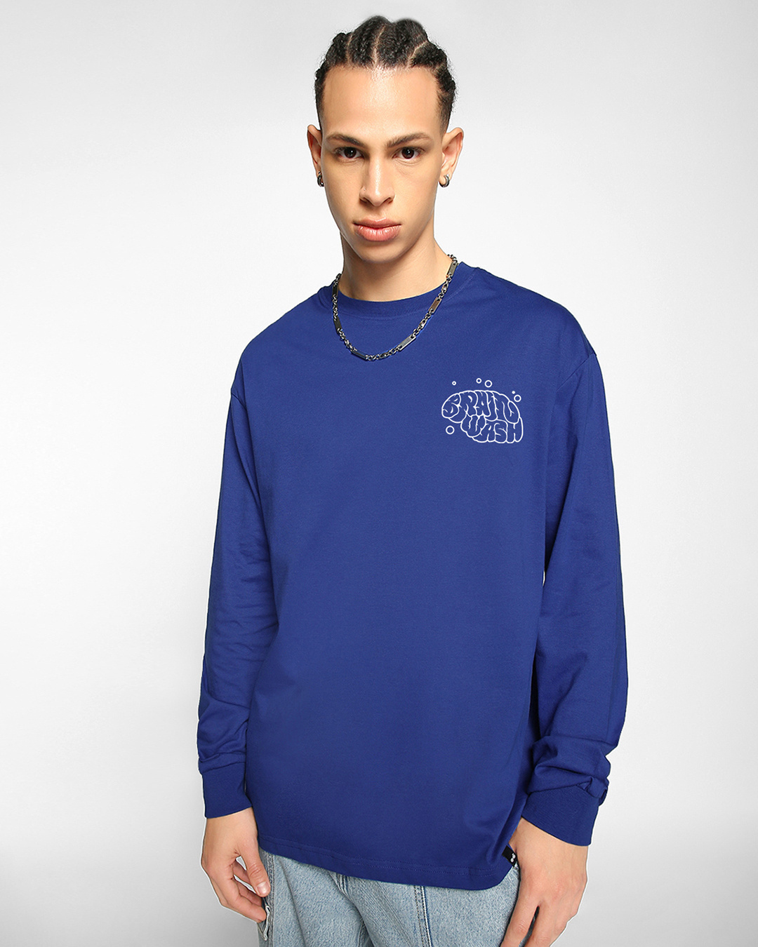 BoohooMAN Oversized Ofcl Snake Wash Graphic T-shirt in Blue for