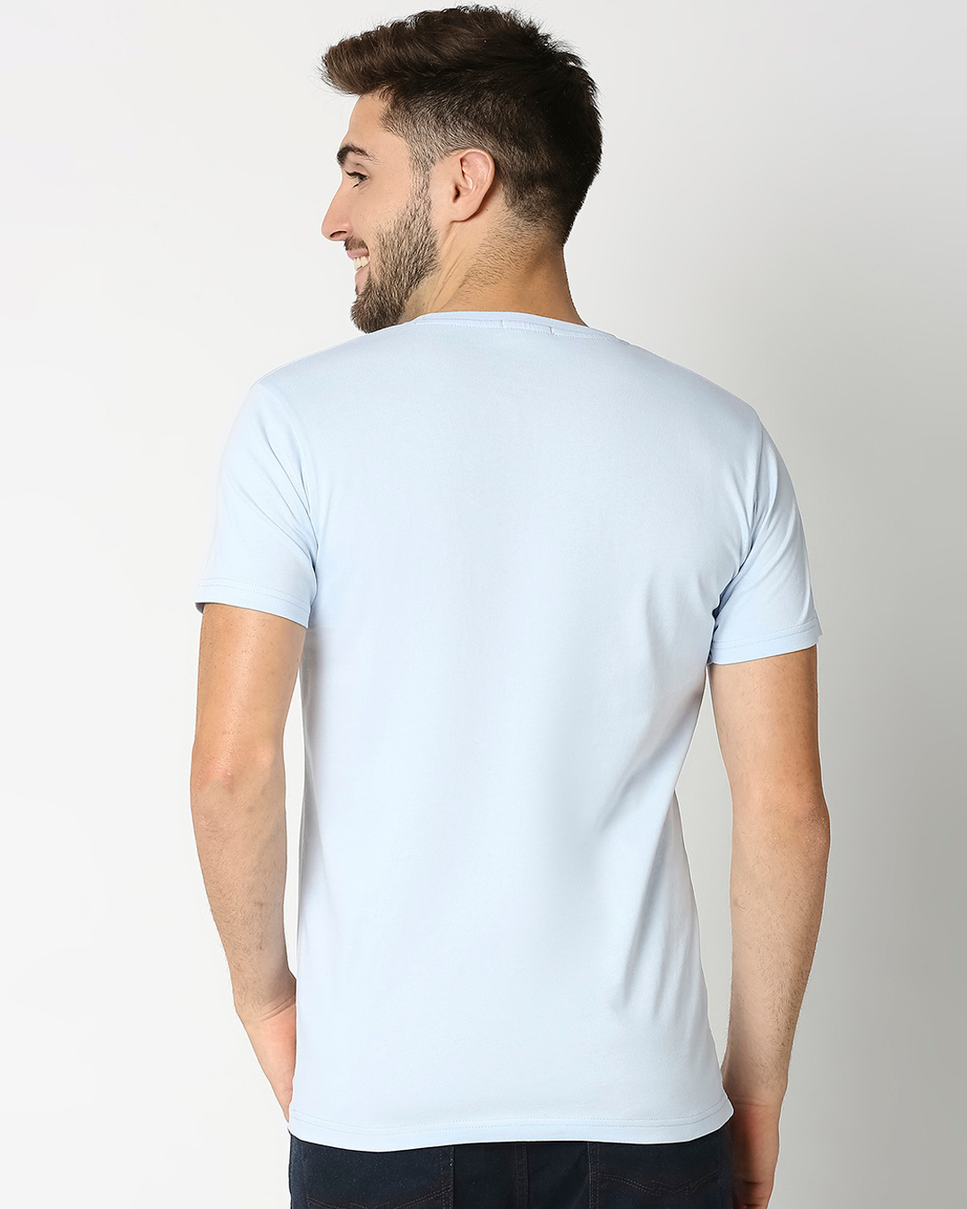 Shop Men's Blue Bugs Bunny Circle Graphic Printed T-shirt-Back