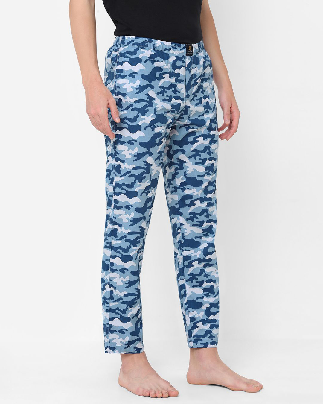 Buy Men's Blue Camouflage Cotton Lounge Pants Online in India at Bewakoof