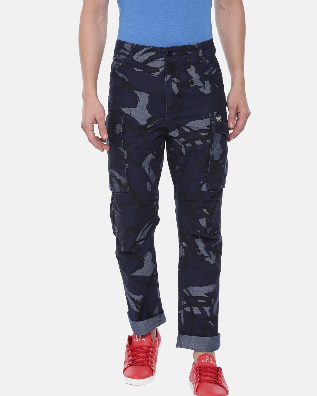 Trendy Camo Print Drawstring Cargo Pants Loose Fit Pants - Temu