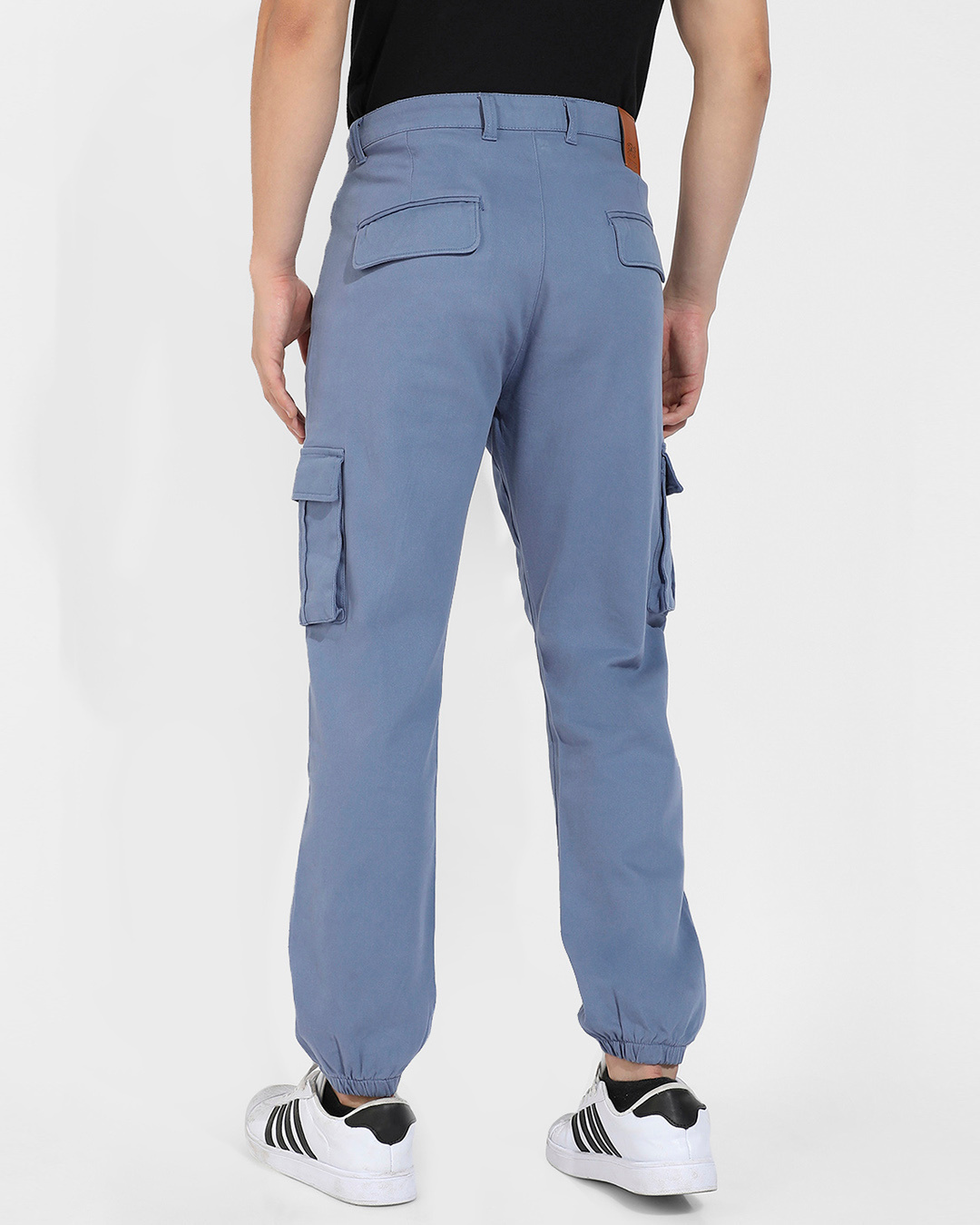 Shop Men's Blue Cargo Trousers-Back