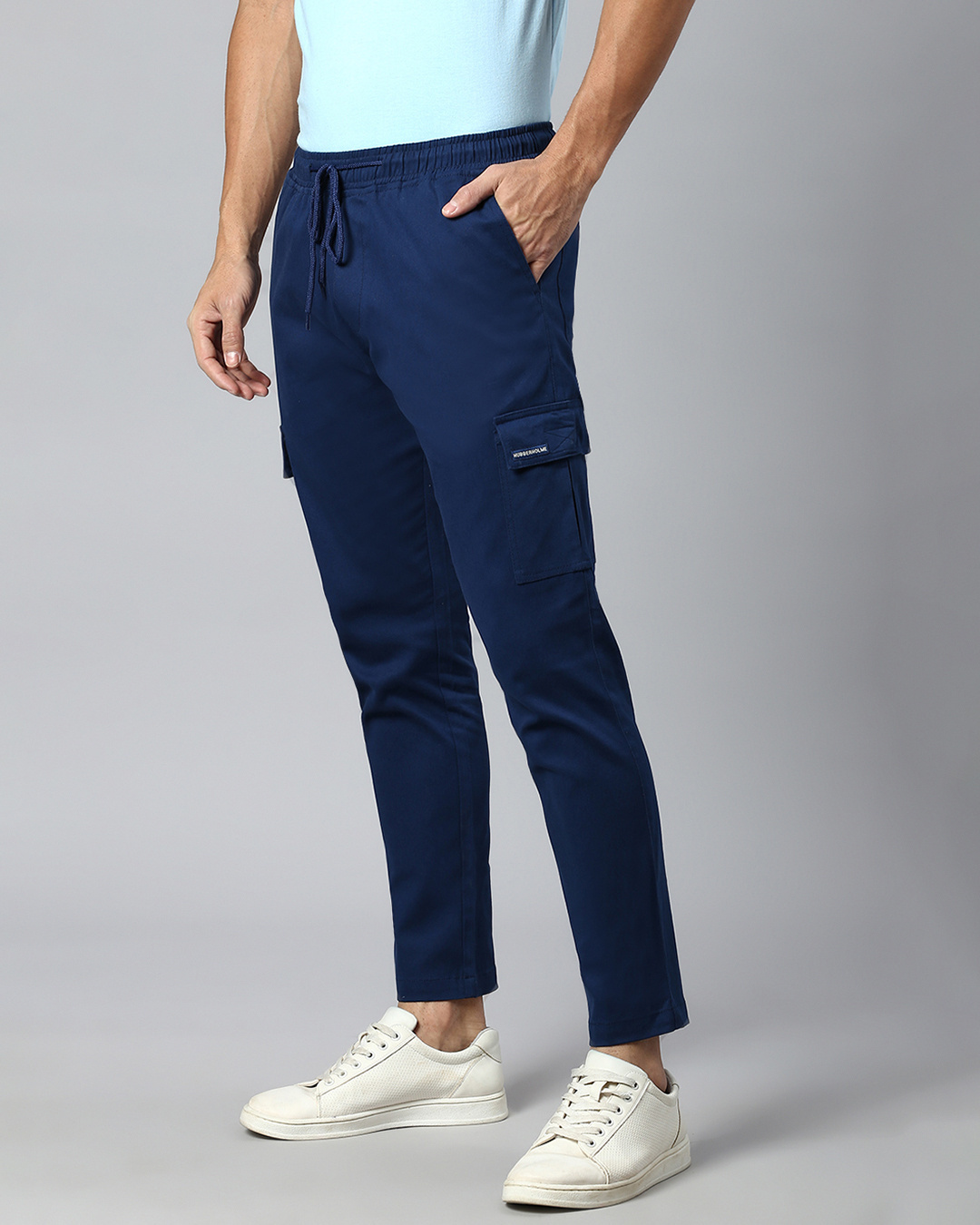 Buy Men's Blue Cargo Trousers Online at Bewakoof