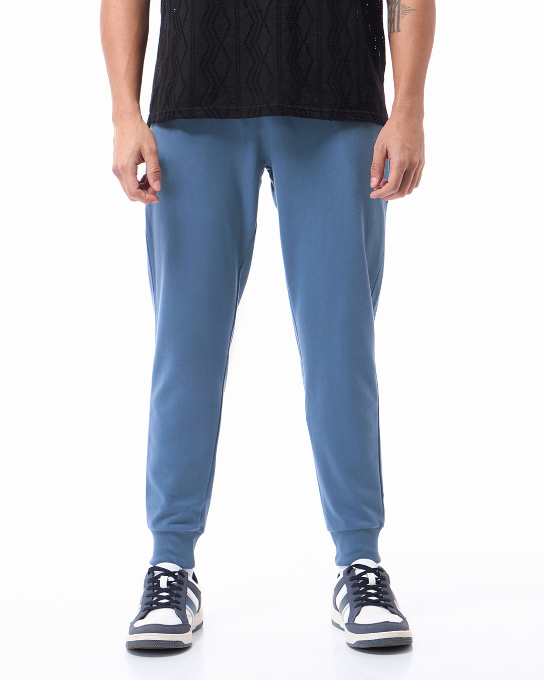 Shop Men's Blue Casual Joggers-Back