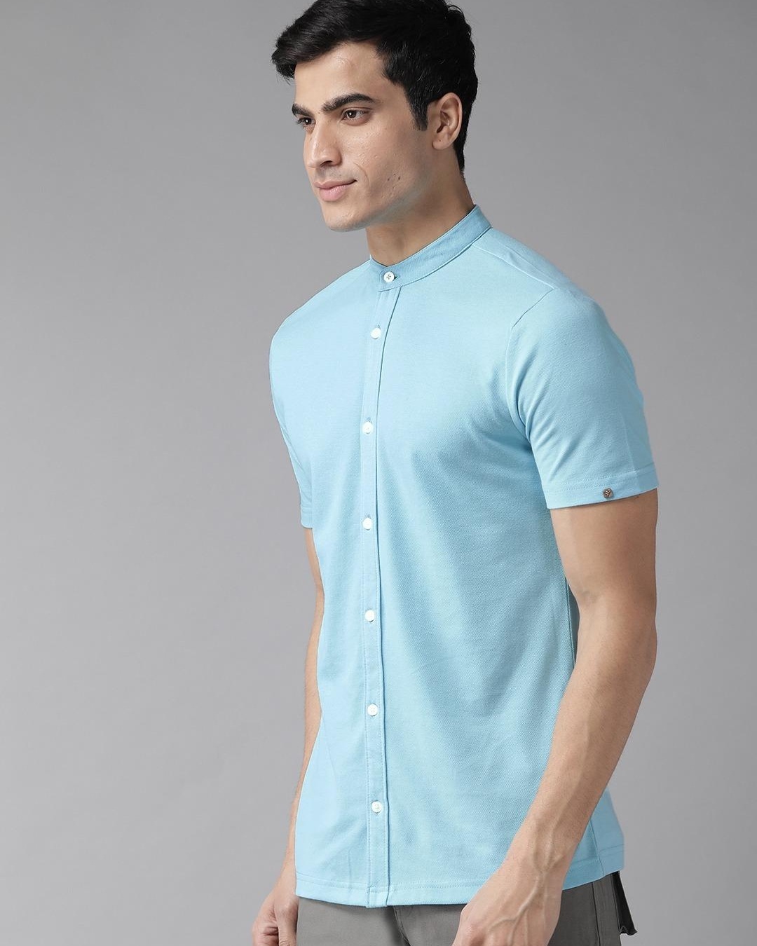 Shop Men's Blue Casual Shirt-Back