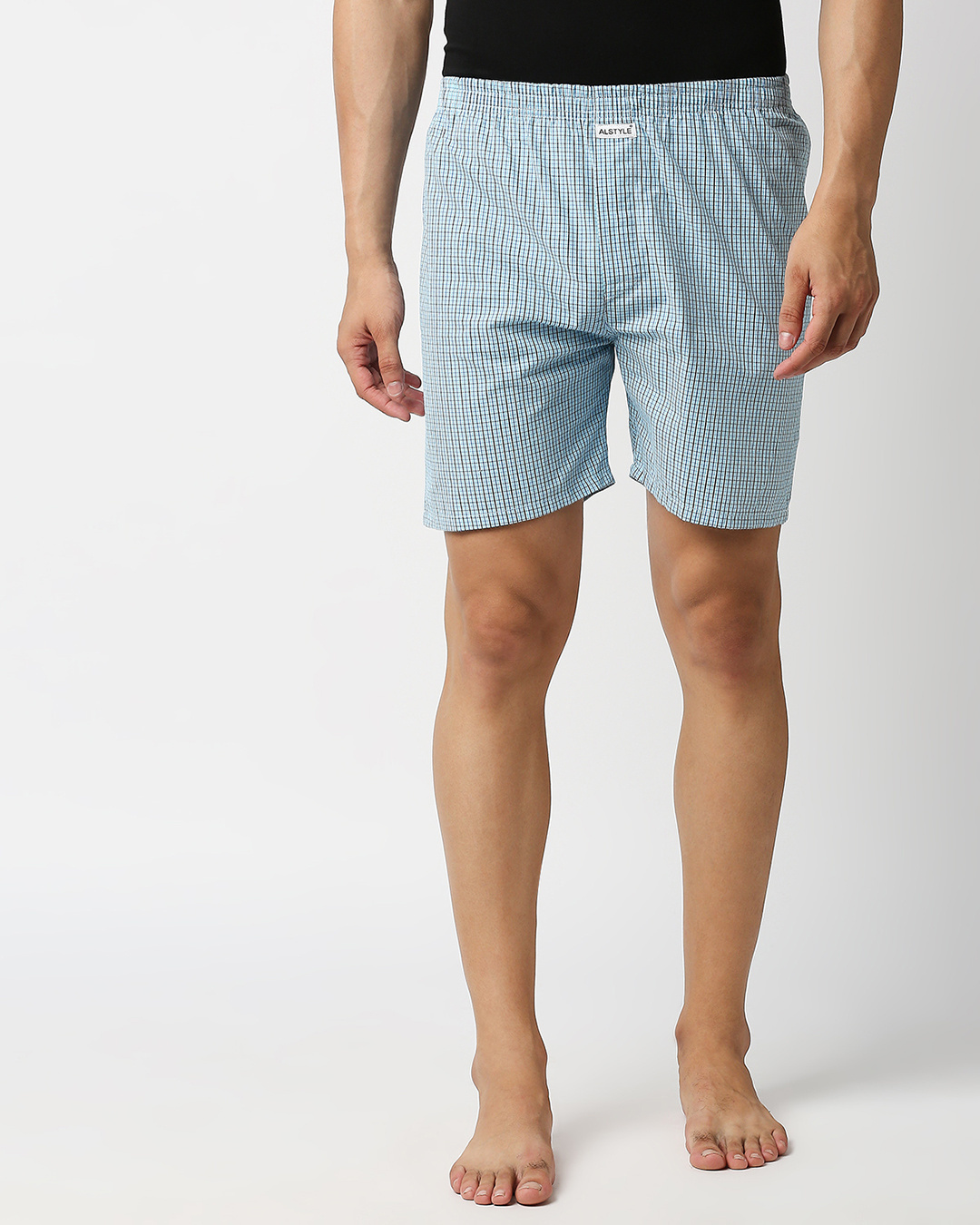 Buy Men's Blue Checked Boxers Online in India at Bewakoof