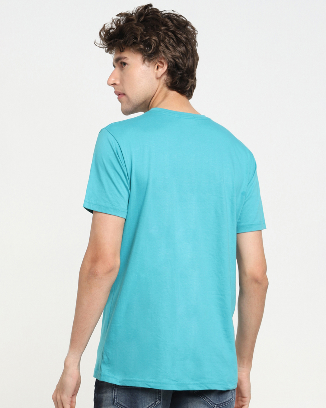 Shop Men's Blue Chibi Marvel Graphic Printed T-shirt-Back