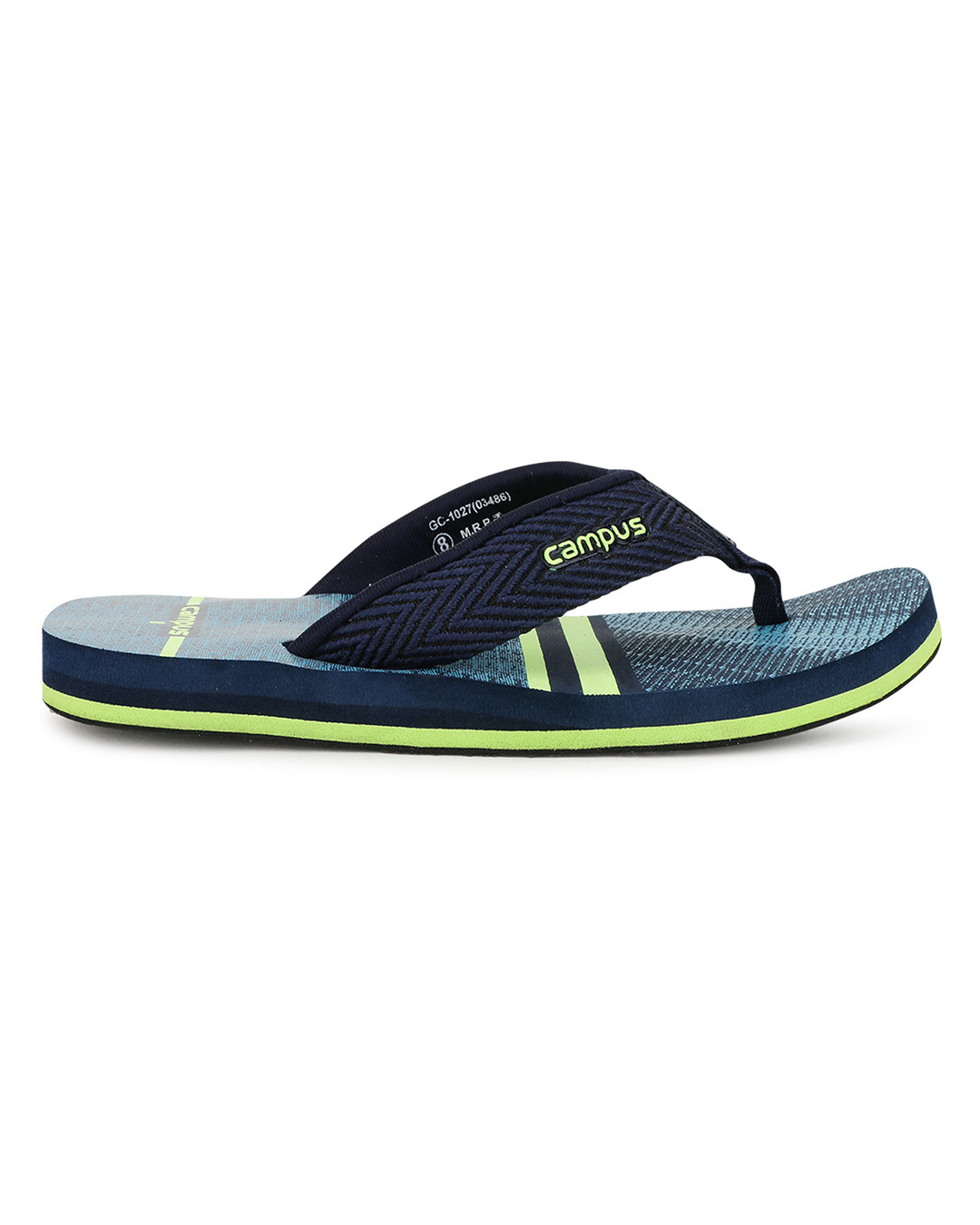 Shop Men's Blue Color Block Flip Flops-Back