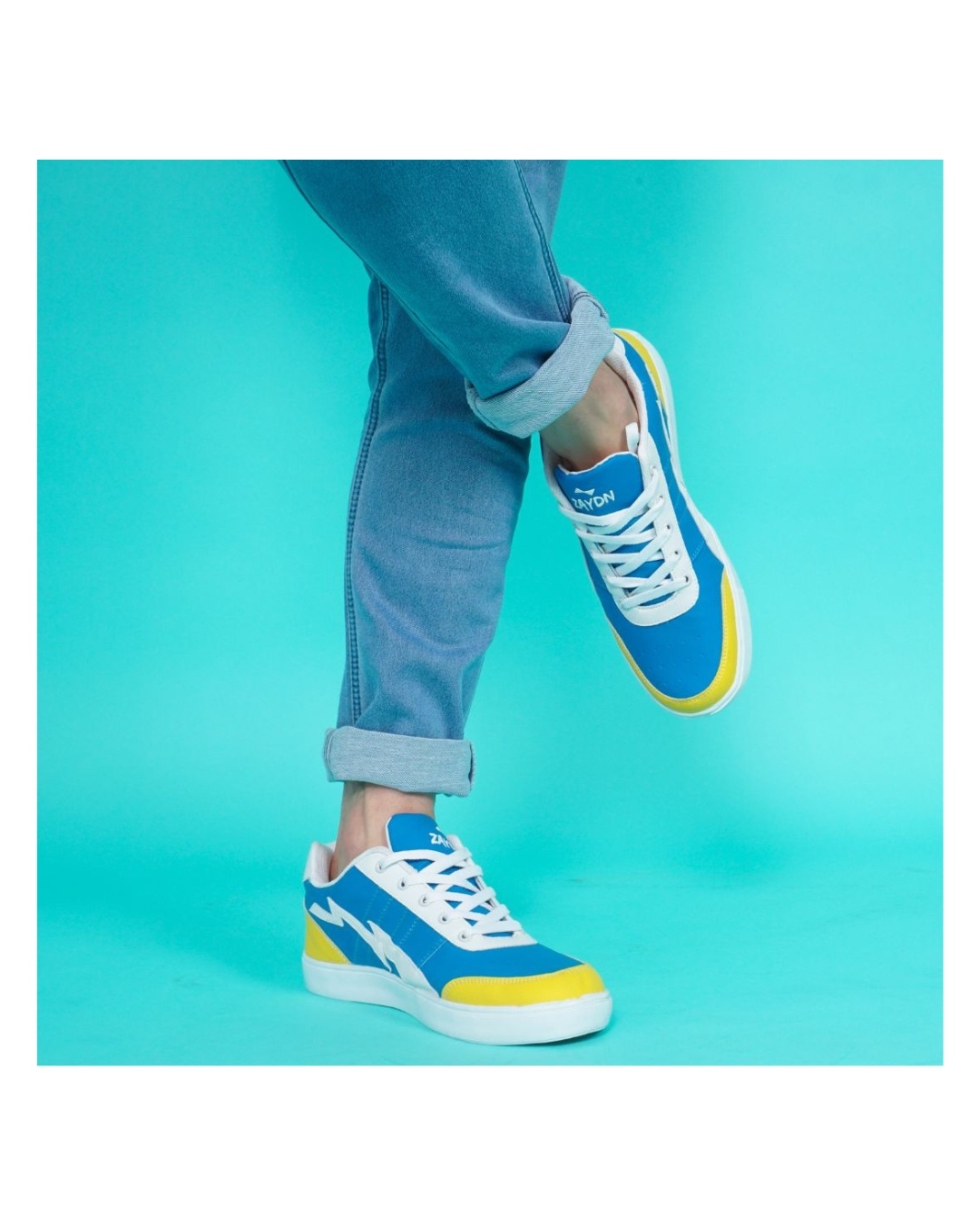 Buy Men's Blue Color Blocked Casual Shoes Online in India at Bewakoof