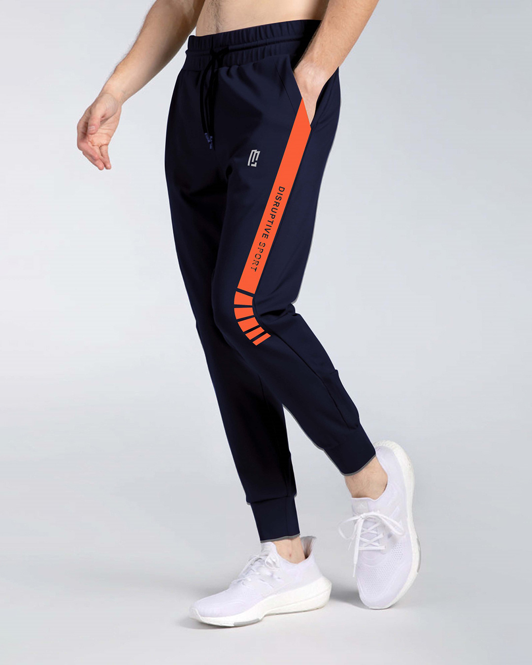 Buy Men's Blue Color Blocked Slim Fit Joggers Online at Bewakoof