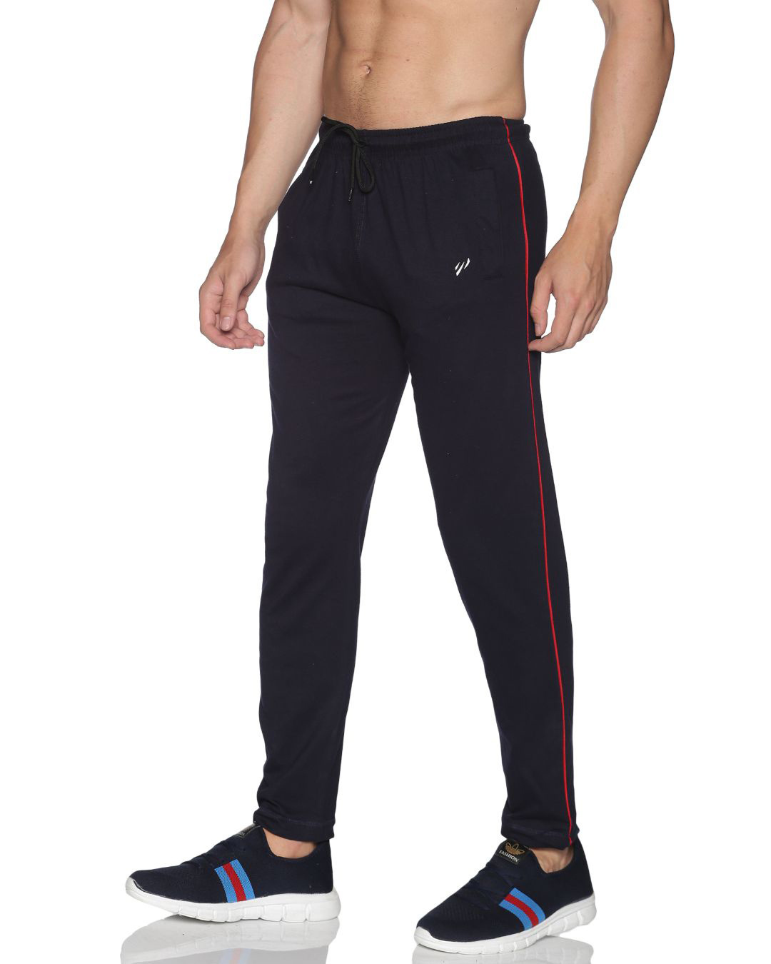 Shop Men's Blue Cotton Blend Track Pants-Back