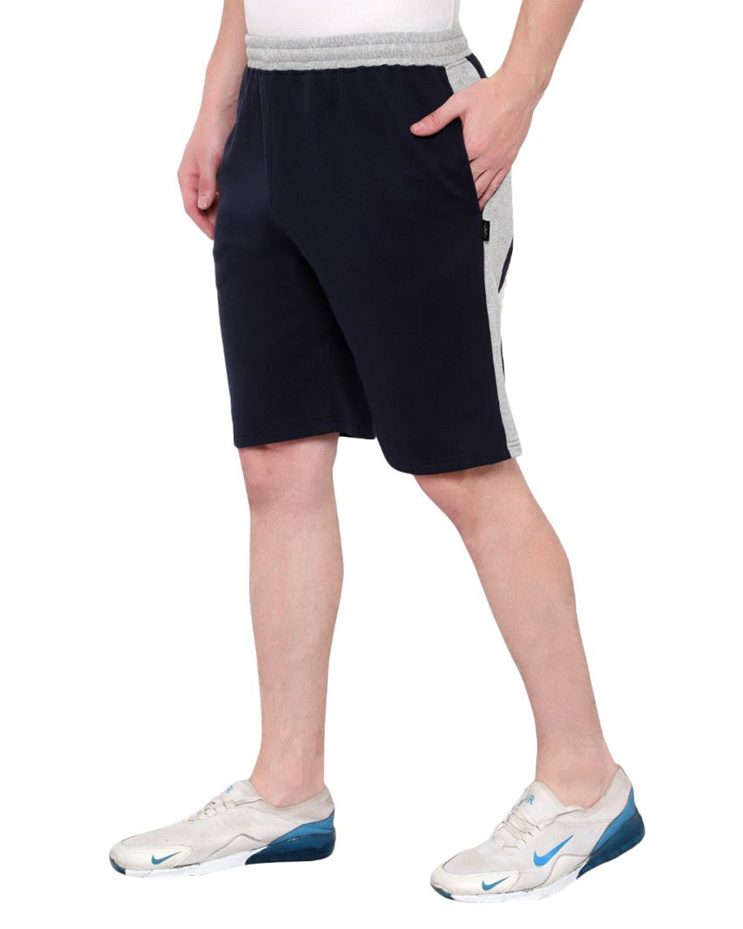 Shop Men's Blue Cotton Shorts-Back