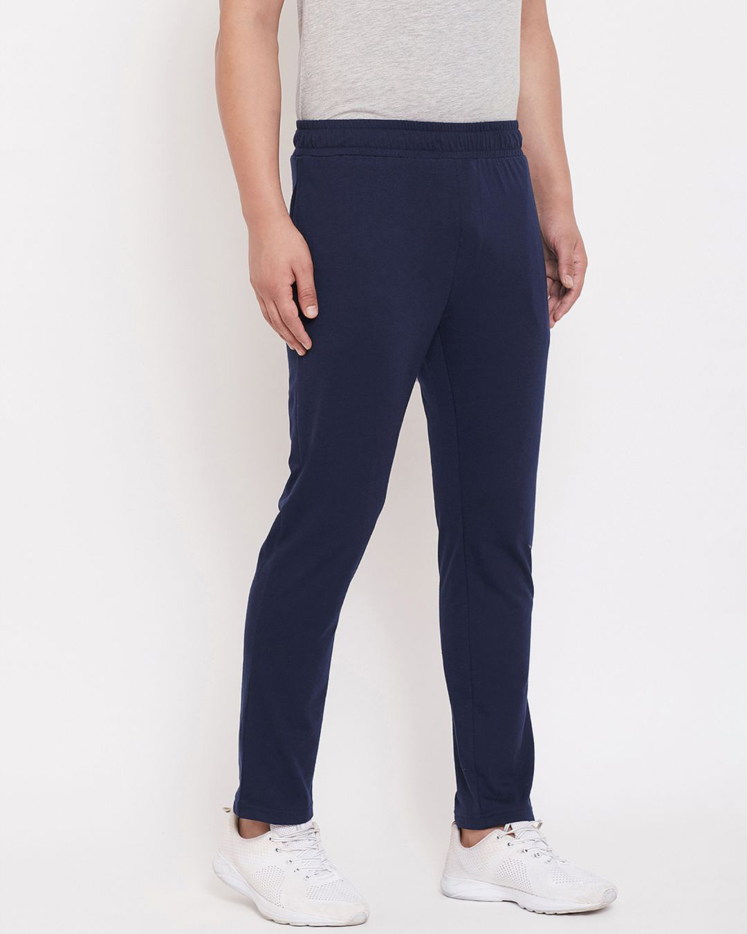 Shop Men's Blue Cotton Track Pants-Back