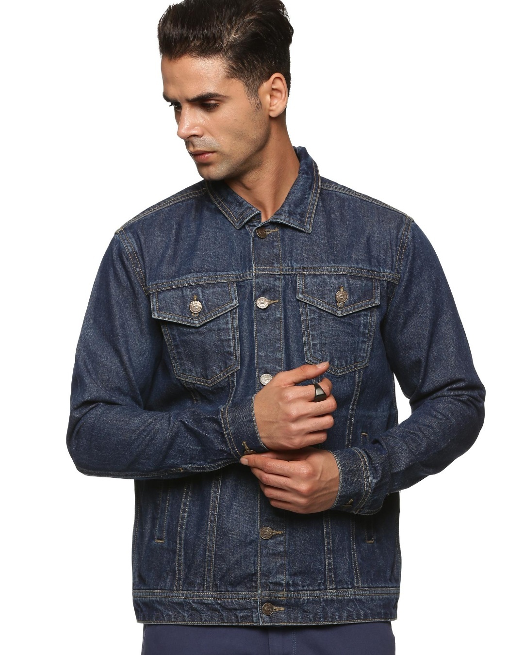 Buy Men's Blue Denim Jacket Online at Bewakoof