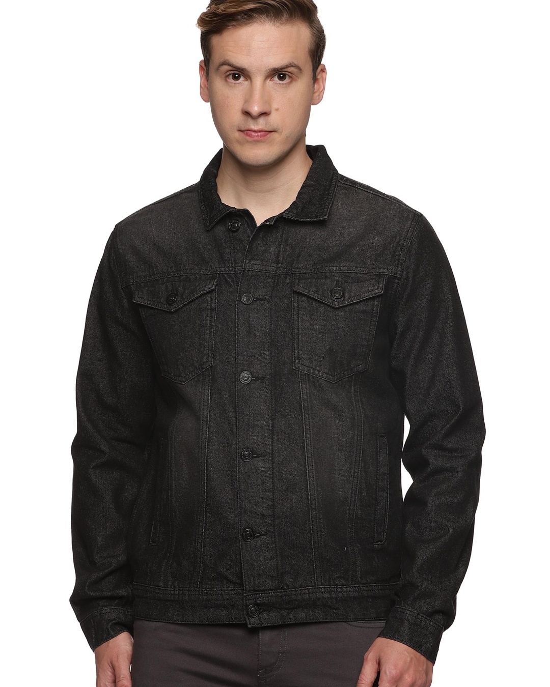 Buy Men's Black Denim Jacket Online at Bewakoof