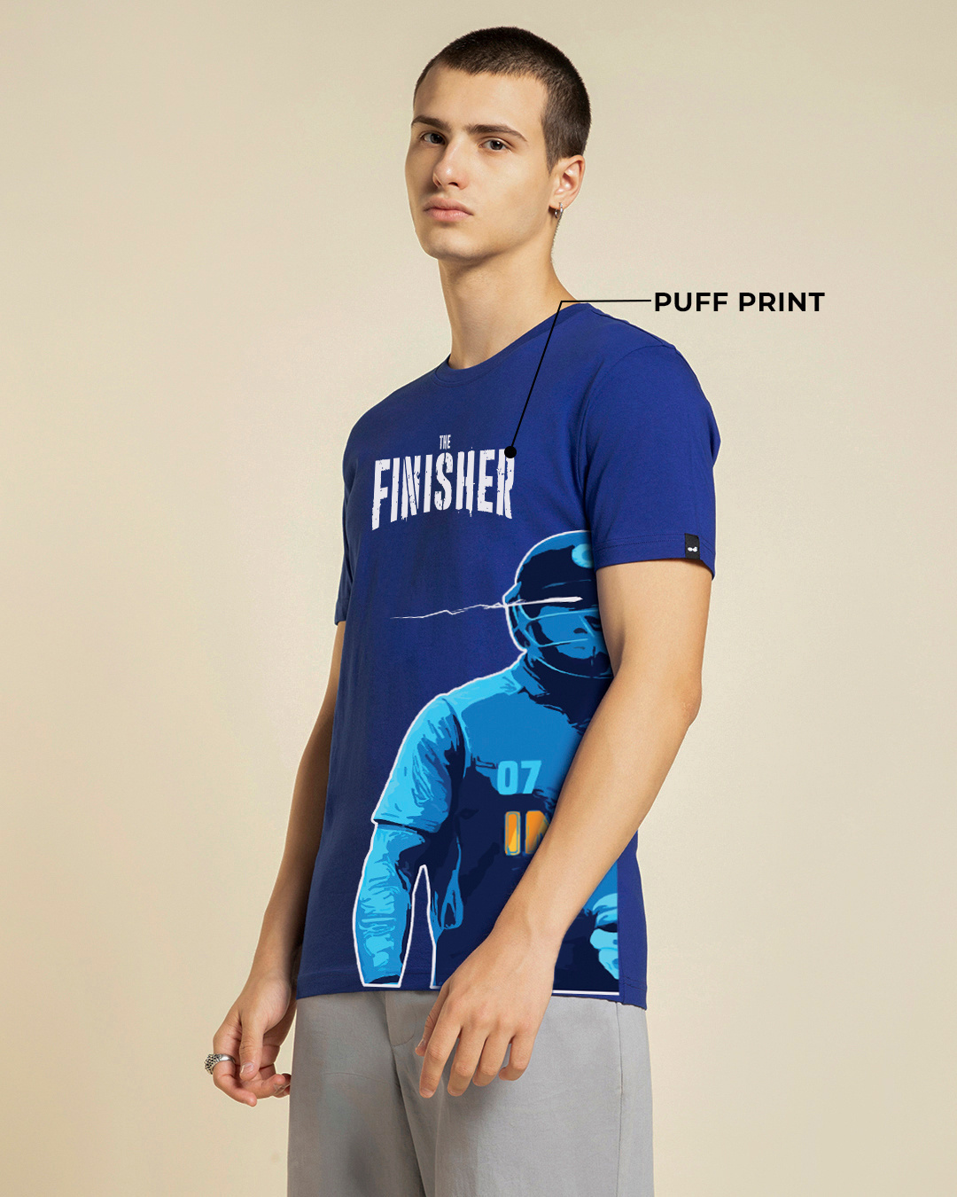 Shop Men's Blue Finisher Graphic Printed T-shirt-Back