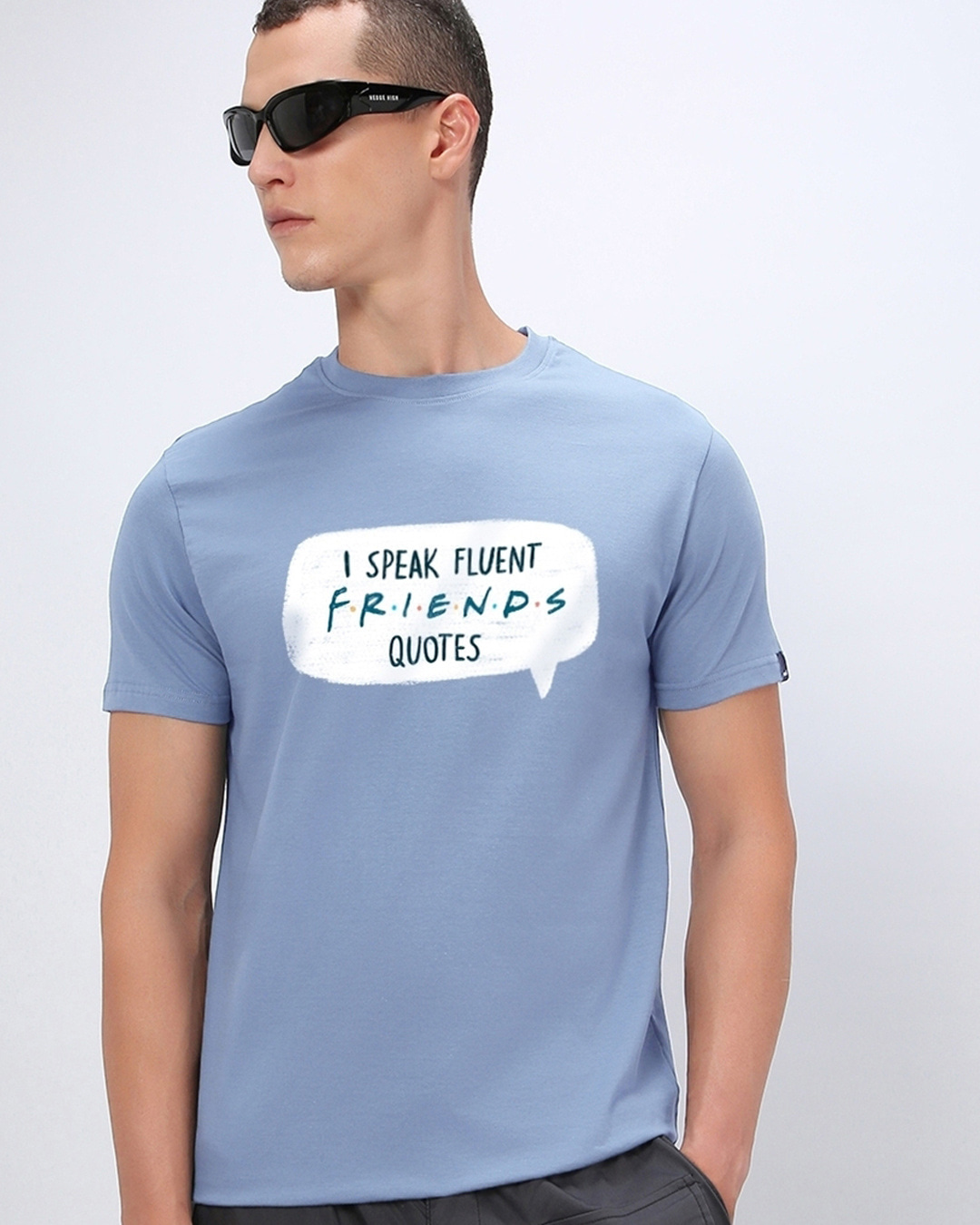 Buy Men's Blue Forever Friends Graphic Printed T-shirt Online at Bewakoof