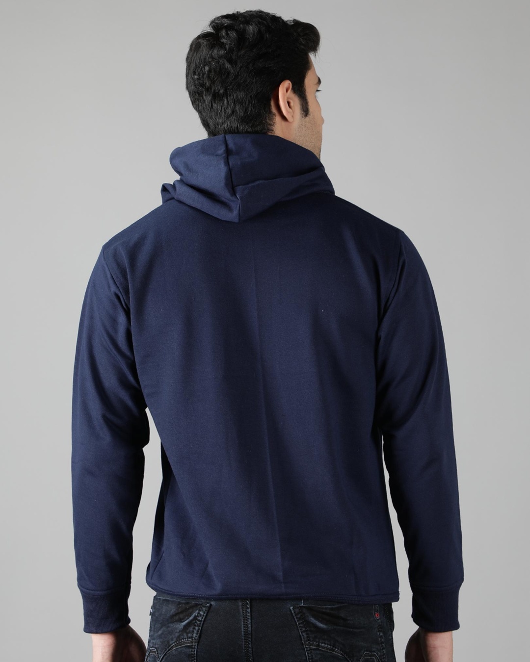 Shop Men's Blue Peace Dripping Graphic Printed Hoodie-Back