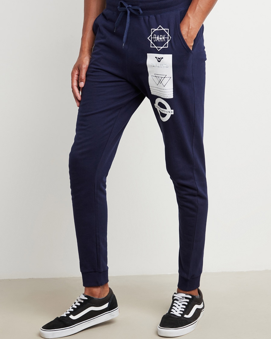 Buy Men's Blue Graphic Printed Joggers for Men Blue Online at Bewakoof