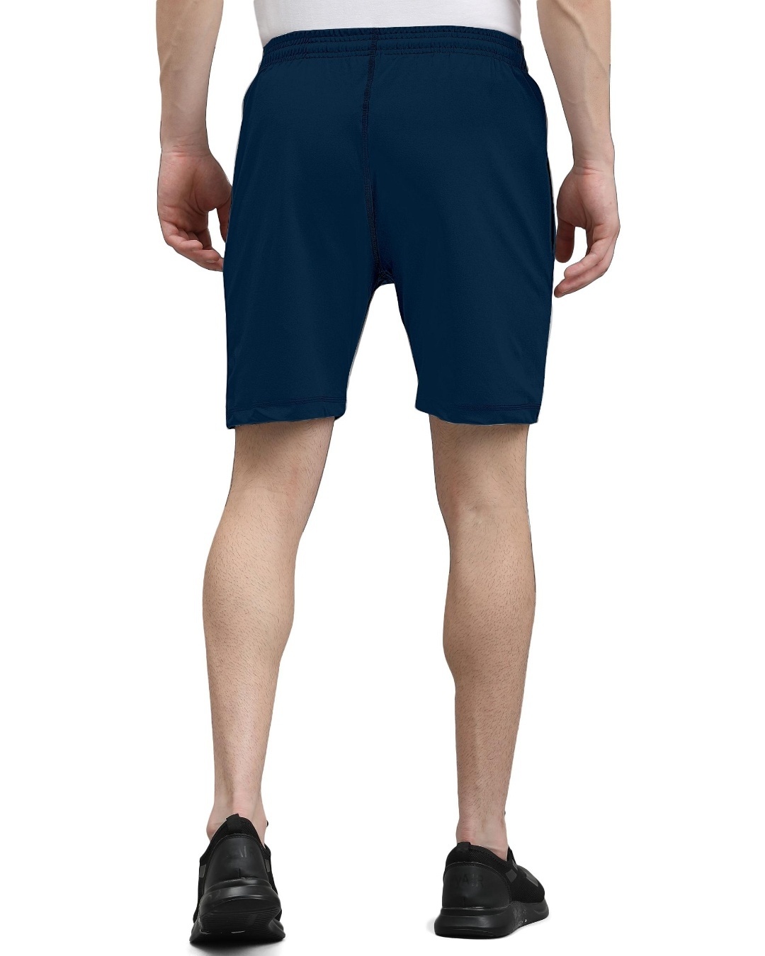 Shop Men's Blue Graphic Printed Shorts-Back