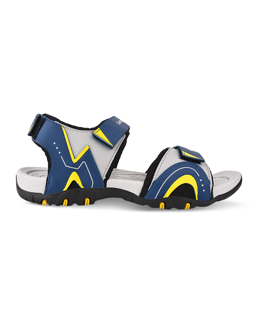 Shop Men's Blue & Grey Pashto Color Block Sandals-Back