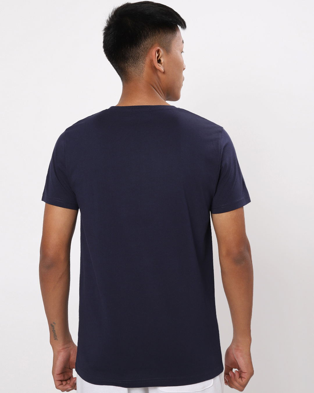 Shop Men's Blue Hang Loose Vibes Graphic Printed T-shirt-Back