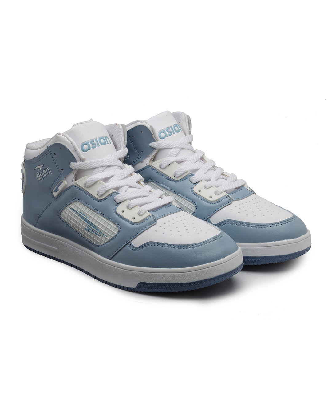 Shop Men's Blue High-Top Sneakers-Back