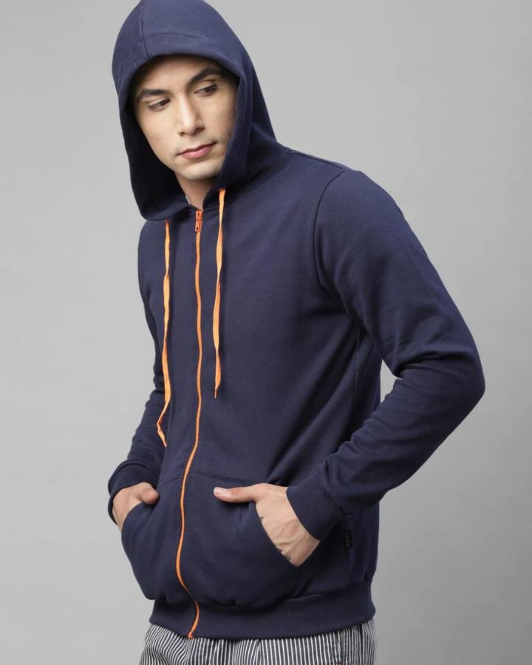 Buy Men's Blue Hoodie Jacket Online at Bewakoof