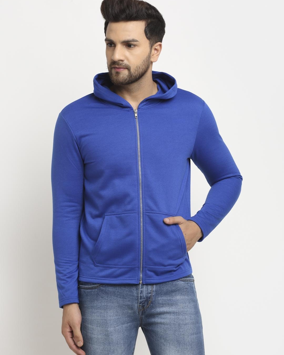 Buy Men's Blue Hoodie for Men Blue Online at Bewakoof