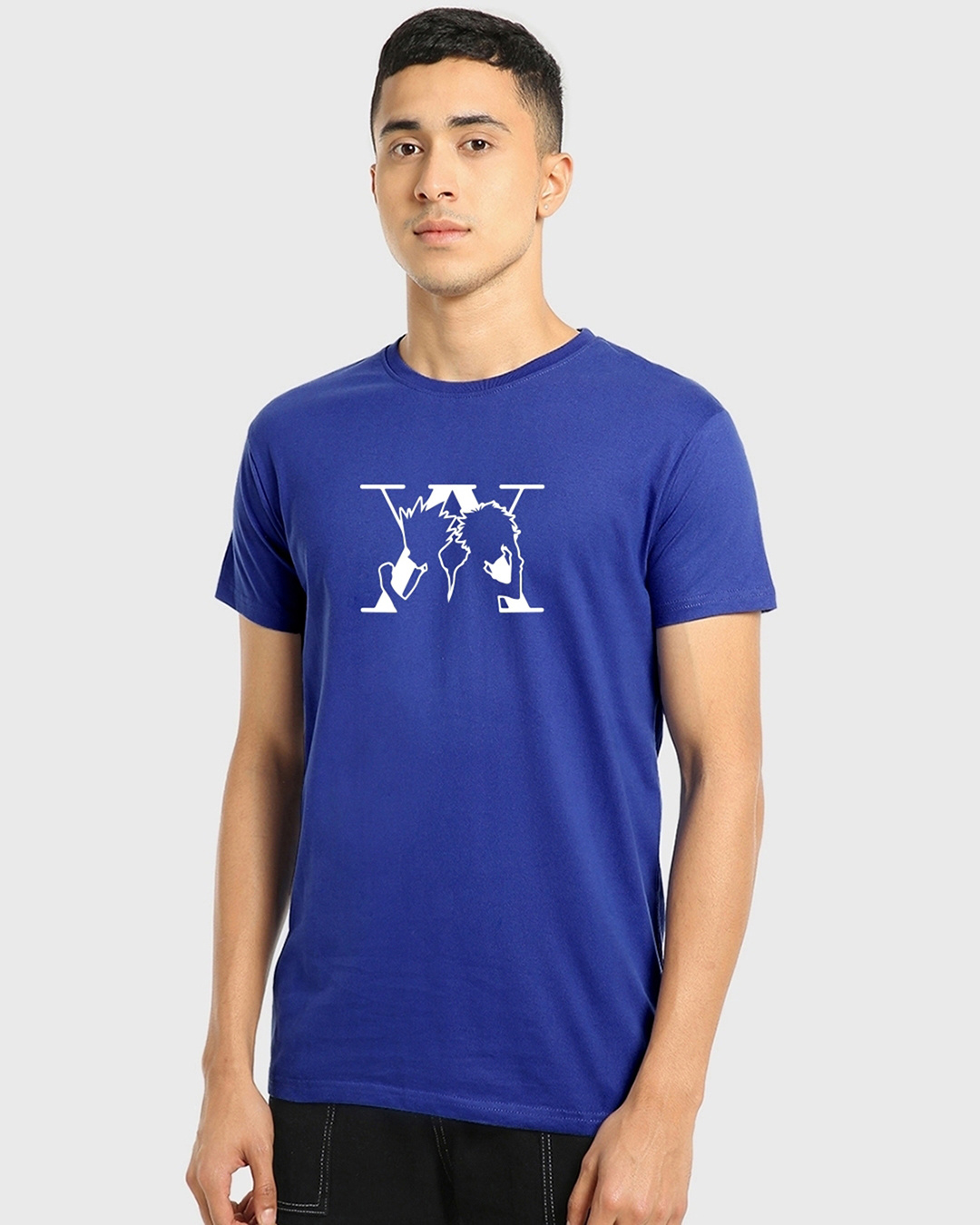 Shop Men's Blue Hunter X Hunter Graphic Printed T-shirt-Back