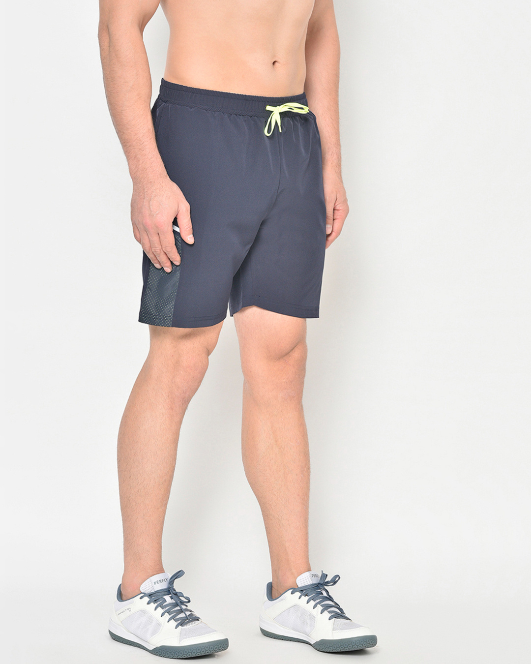 Shop Men's Blue Hydra-Cool Antimicrobial Running Shorts-Back