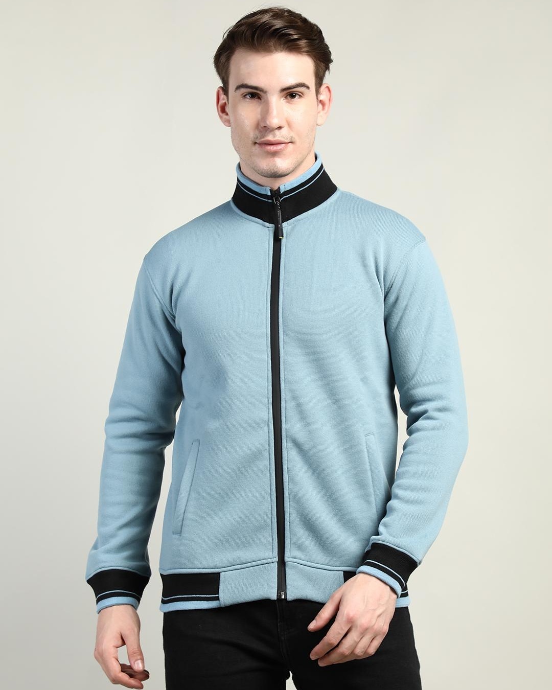 Buy Men's Blue Jacket for Men Blue Online at Bewakoof
