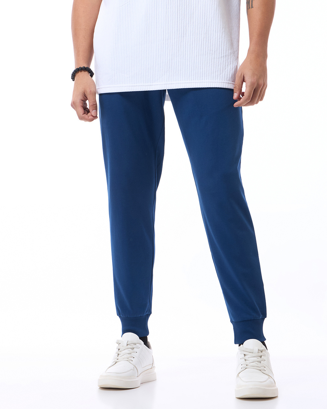 Shop Men's Blue Joggers-Back