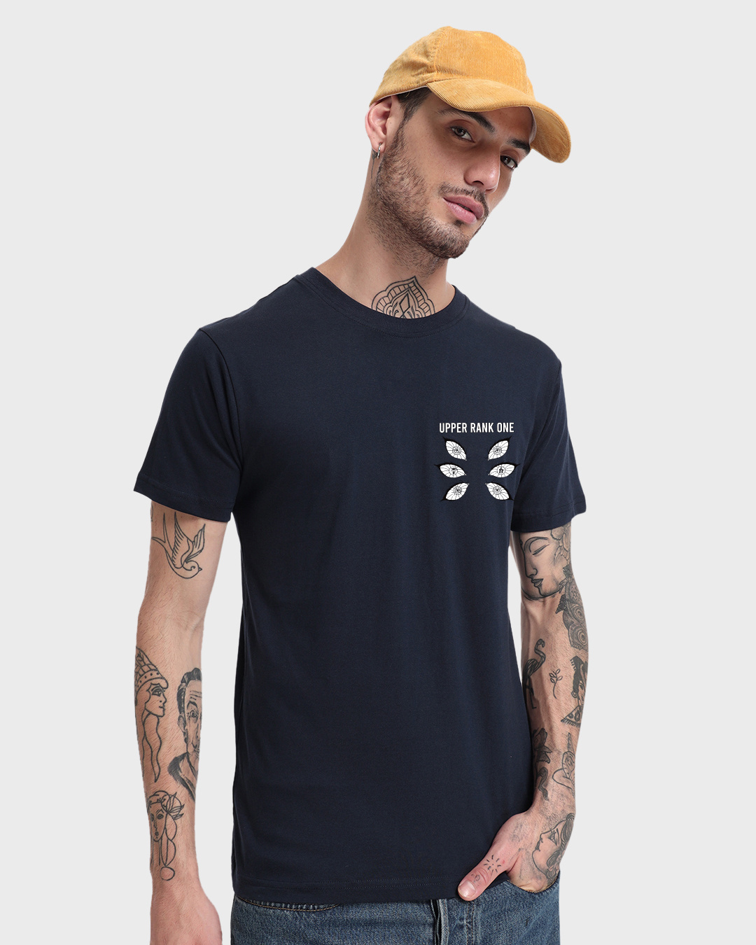 Shop Men's Blue Kokushibo Graphic Printed T-shirt-Back