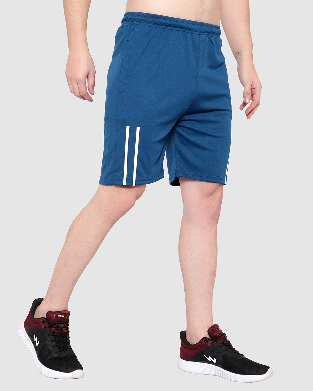 Shop Men's Blue Low-rise Shorts-Back