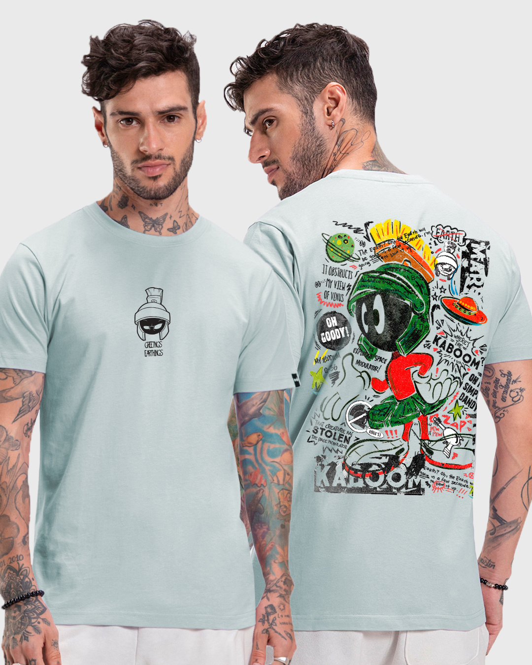 Men's Blue Graphic T-Shirt