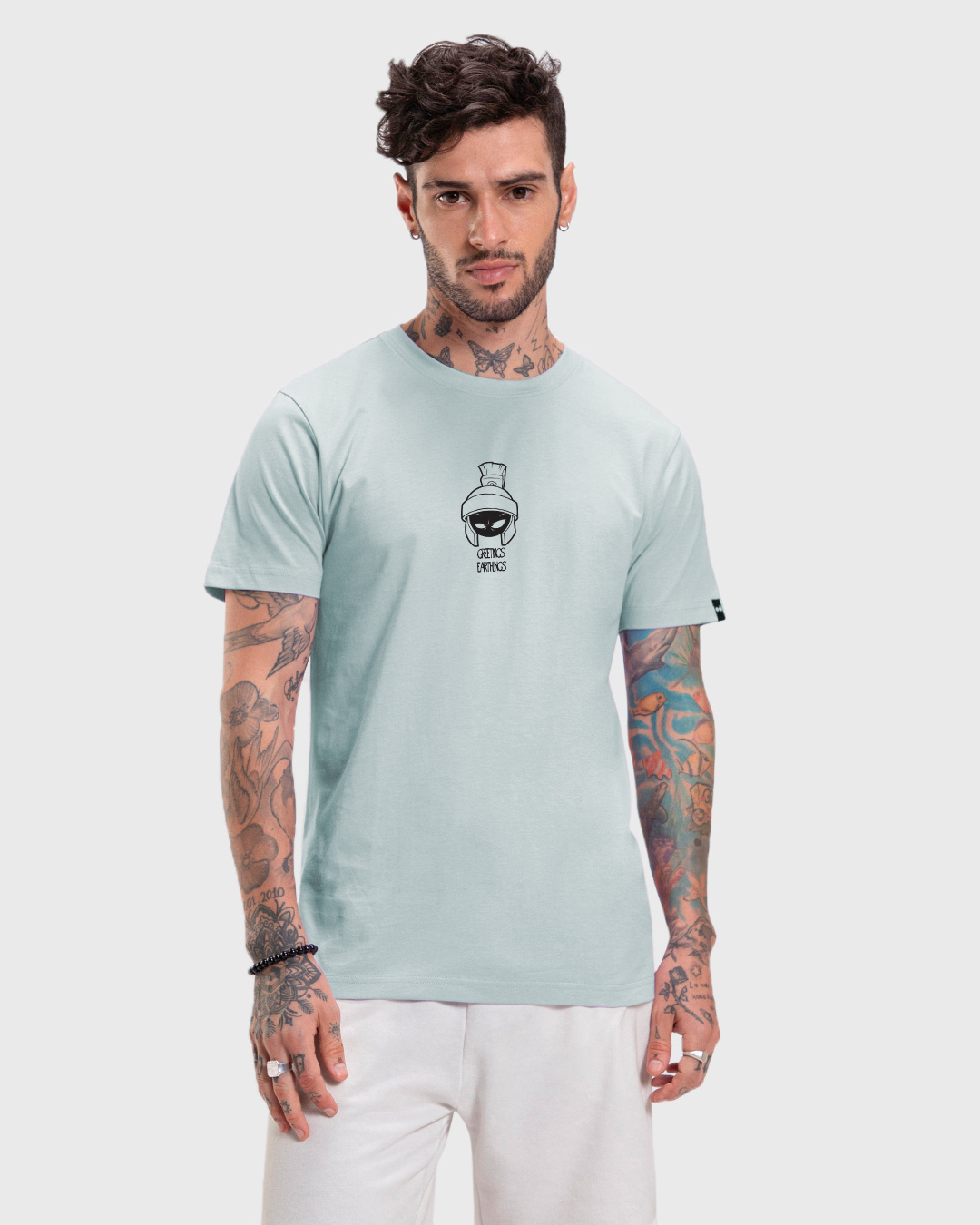 Shop Men's Blue Marvin Graphic Printed T-shirt-Back
