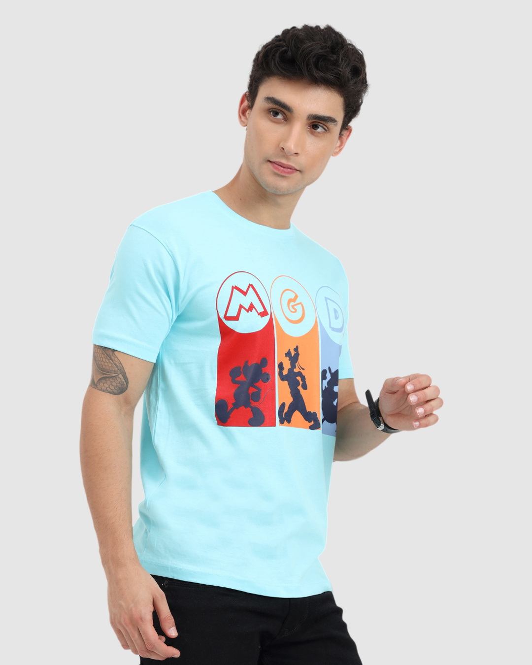 Shop Men's Blue MGD Printed T-shirt-Back
