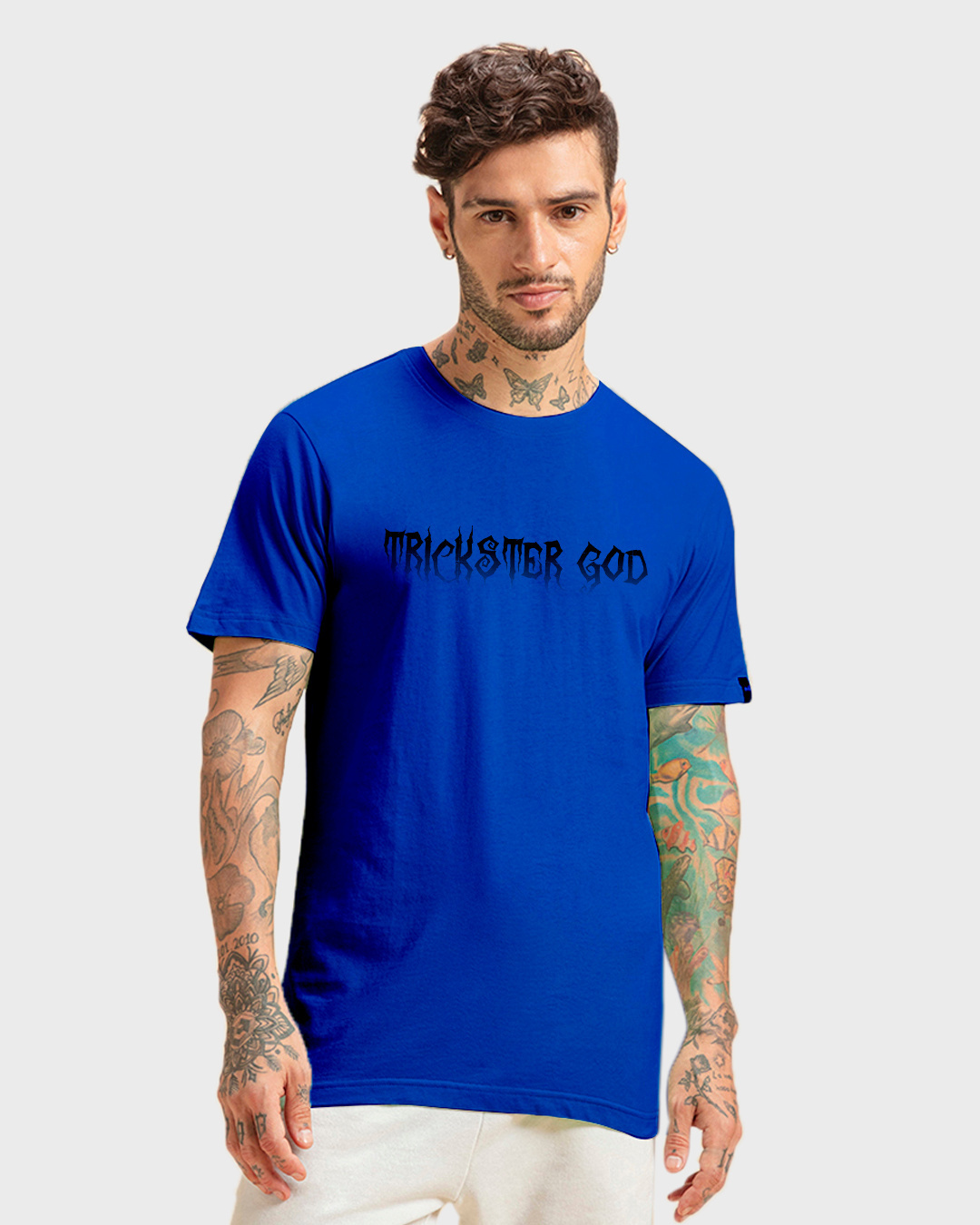 Shop Men's Blue Monkey King Graphic Printed T-shirt-Back