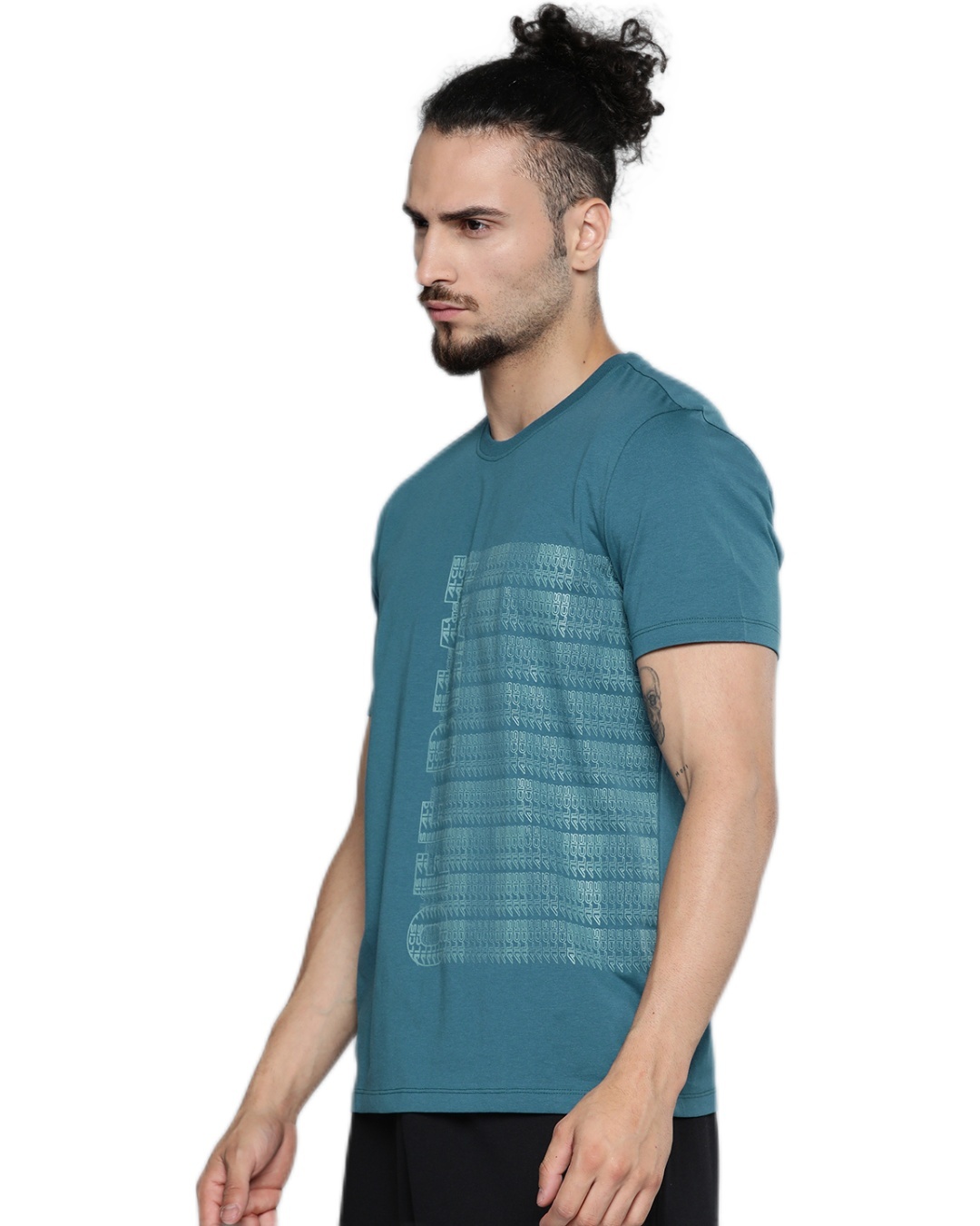 Shop Men's Blue Off Beat Typography Slim Fit T-shirt-Back