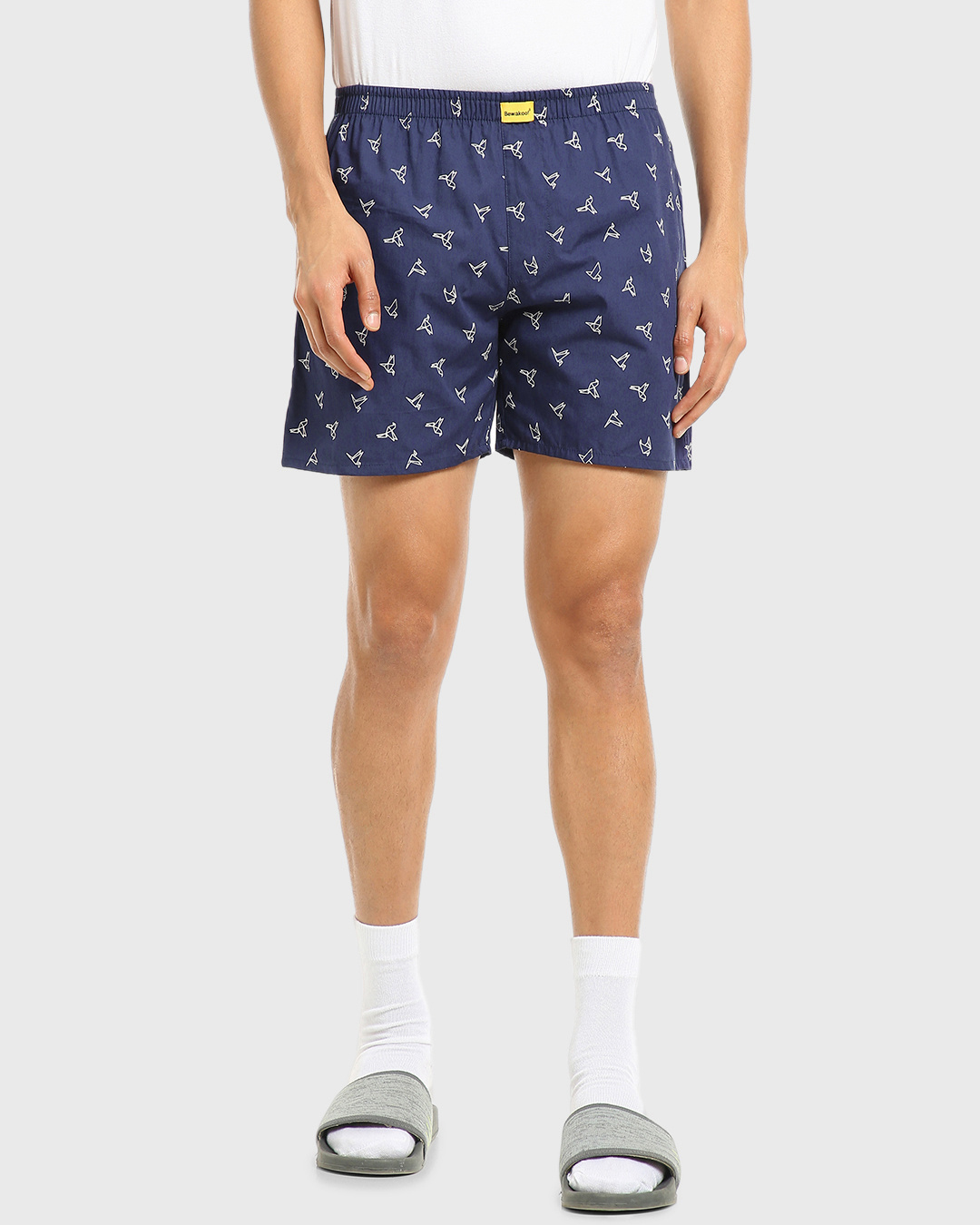 Shop Men's Blue Origami Birds All Over Printed Boxers-Back