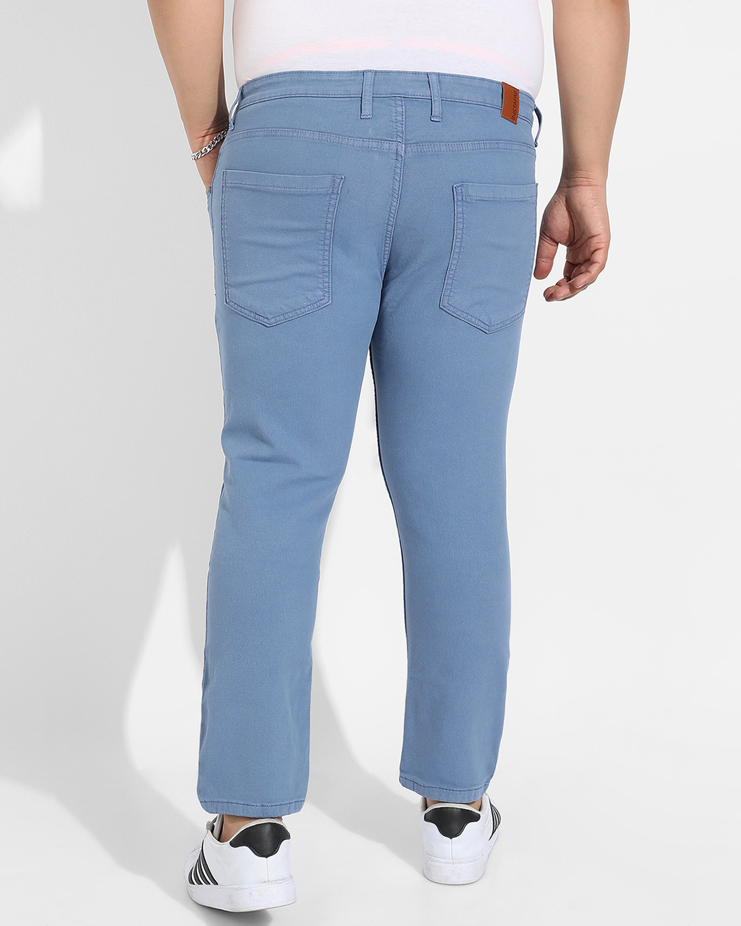 Shop Men's Blue Plus Size Jeans-Back