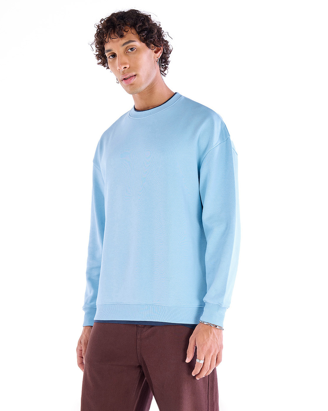 Shop Men's Blue Oversized Sweatshirt-Back