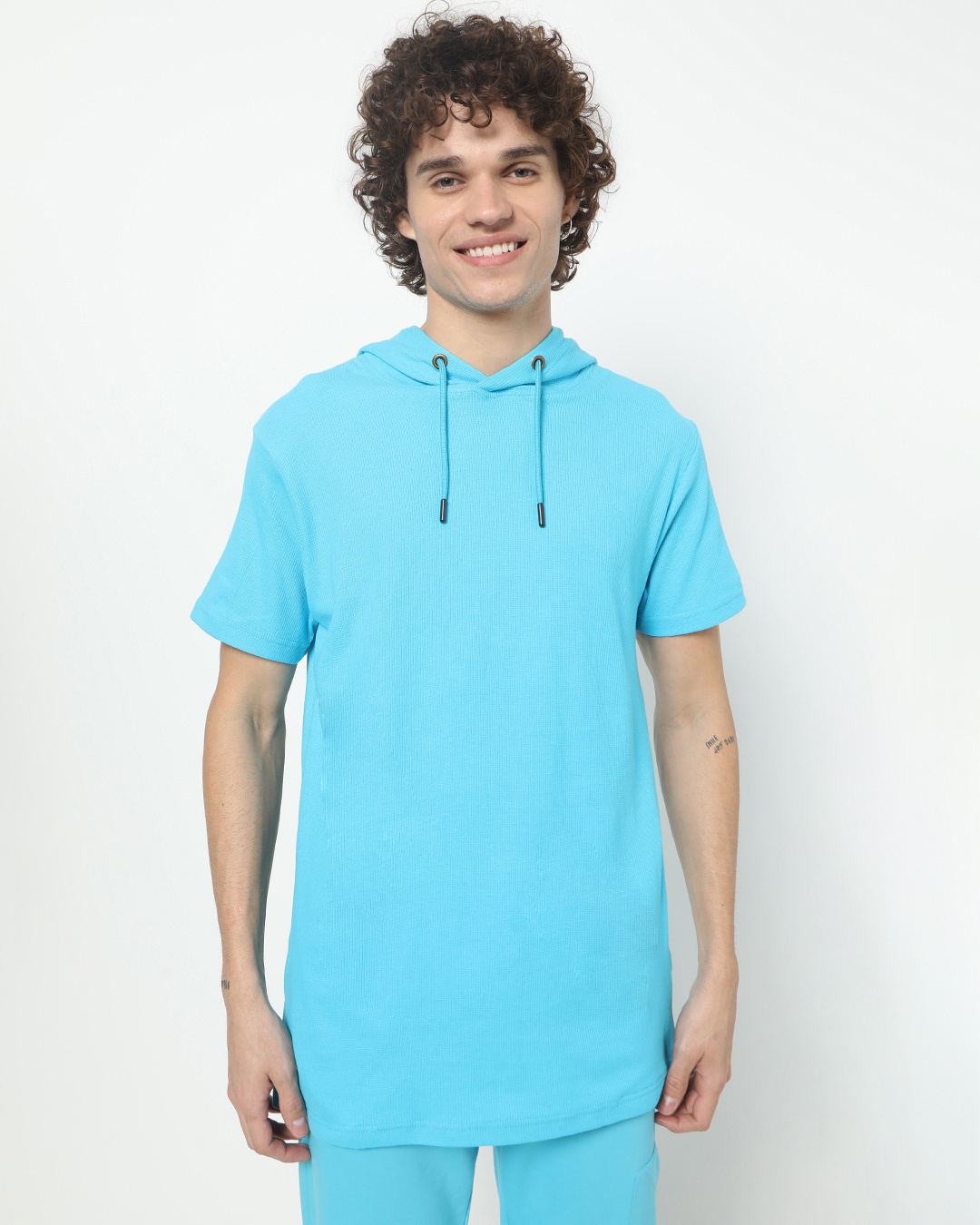 Shop Men's Blue Oversized T-shirt-Back