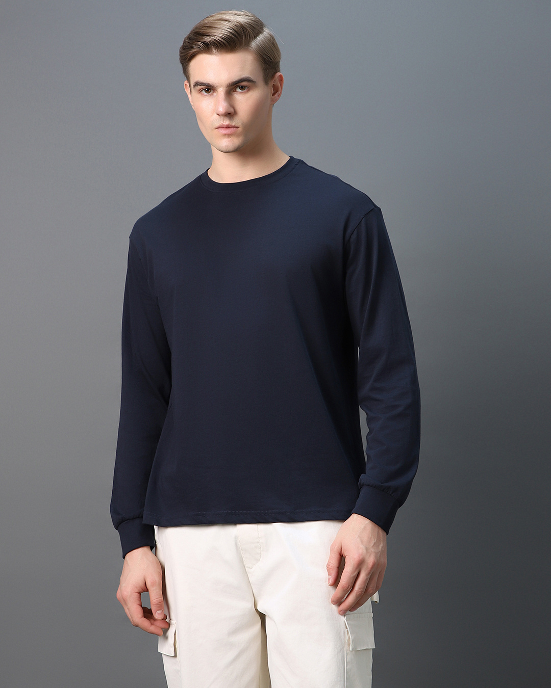 Shop Men's Blue Oversized T-shirt-Back