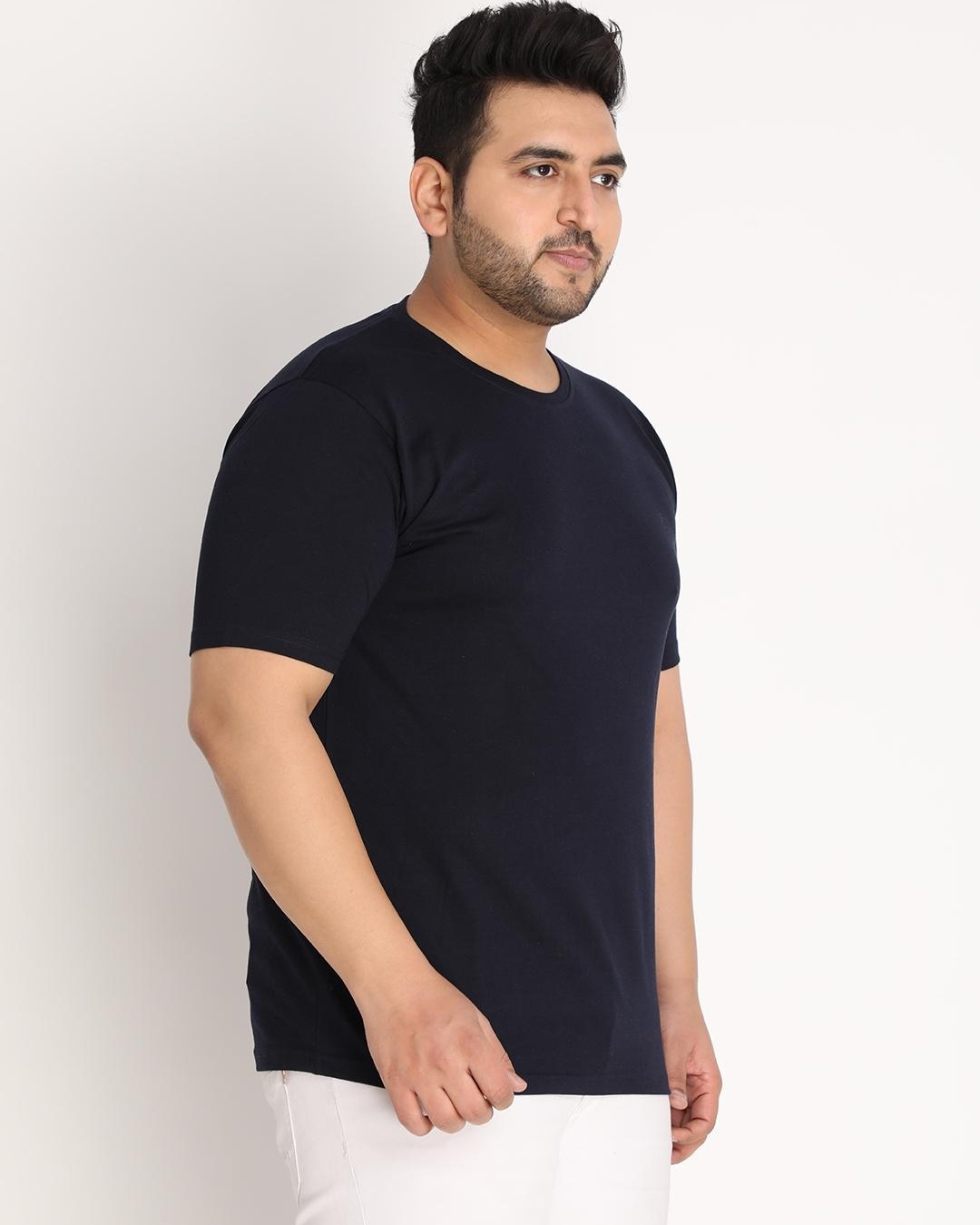 Shop Men's Blue Plus Size T-shirt-Back