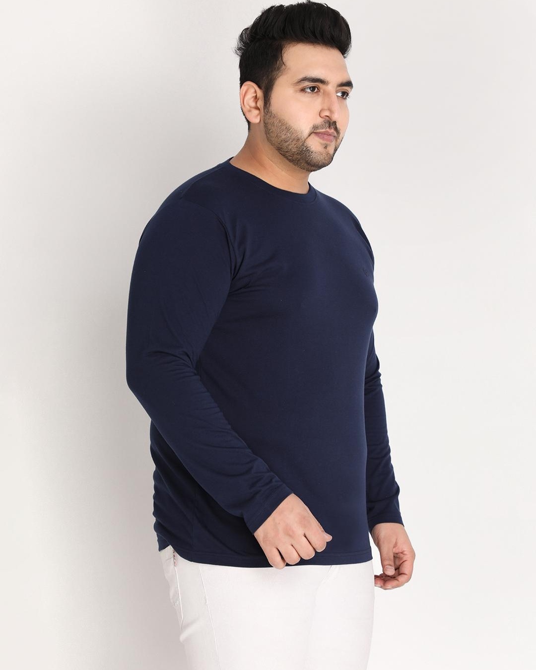 Shop Men's Blue Plus Size T-shirt-Back