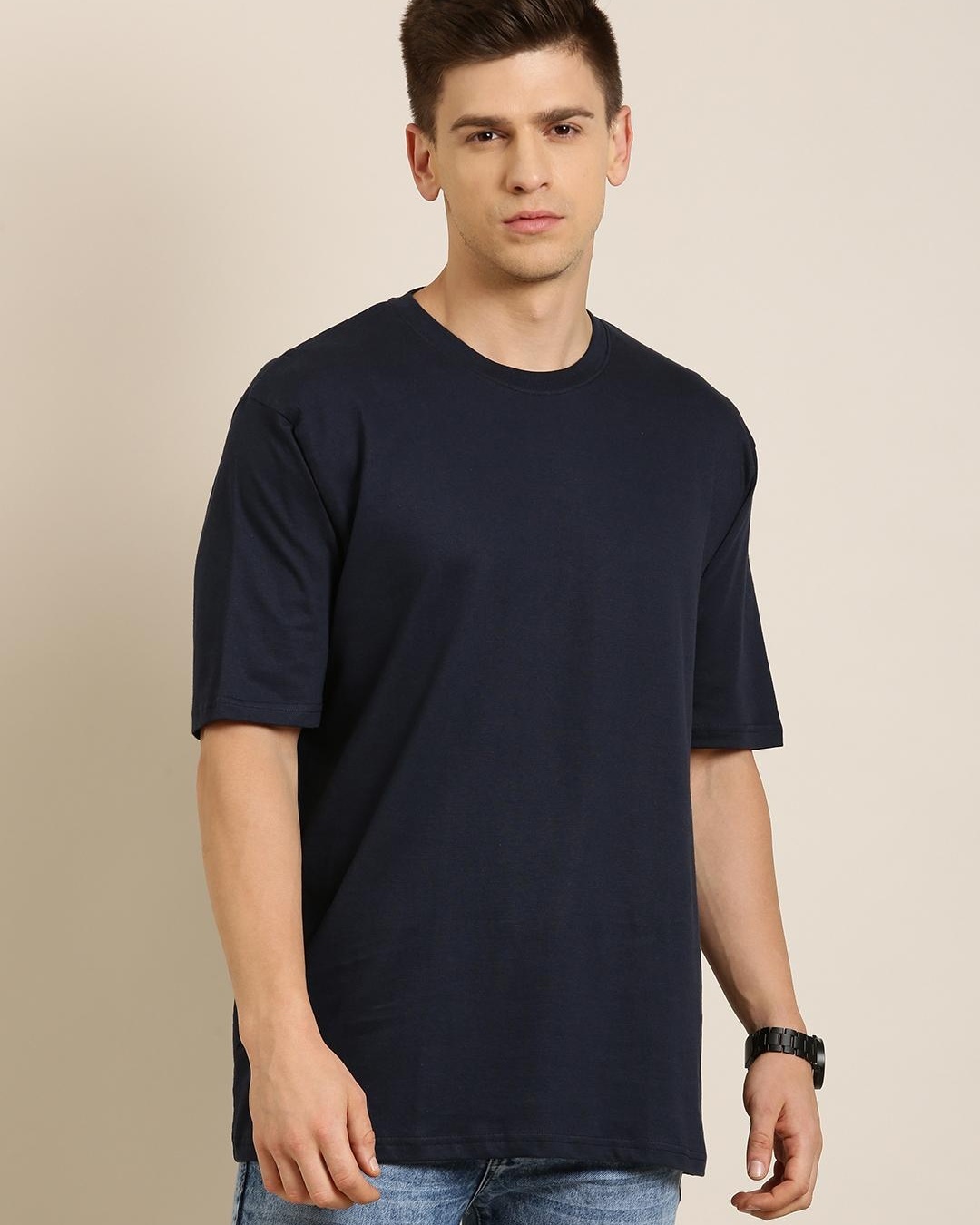 Buy Men's Blue Oversized T-shirt Online at Bewakoof