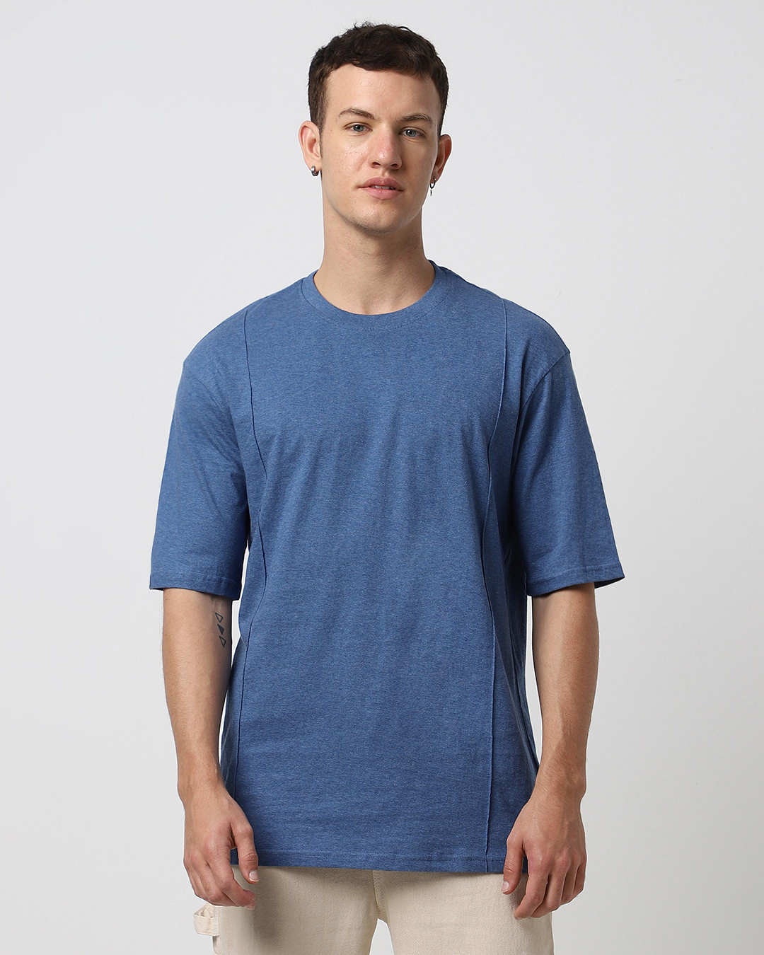 Shop Men's Blue Oversized T-shirt-Back