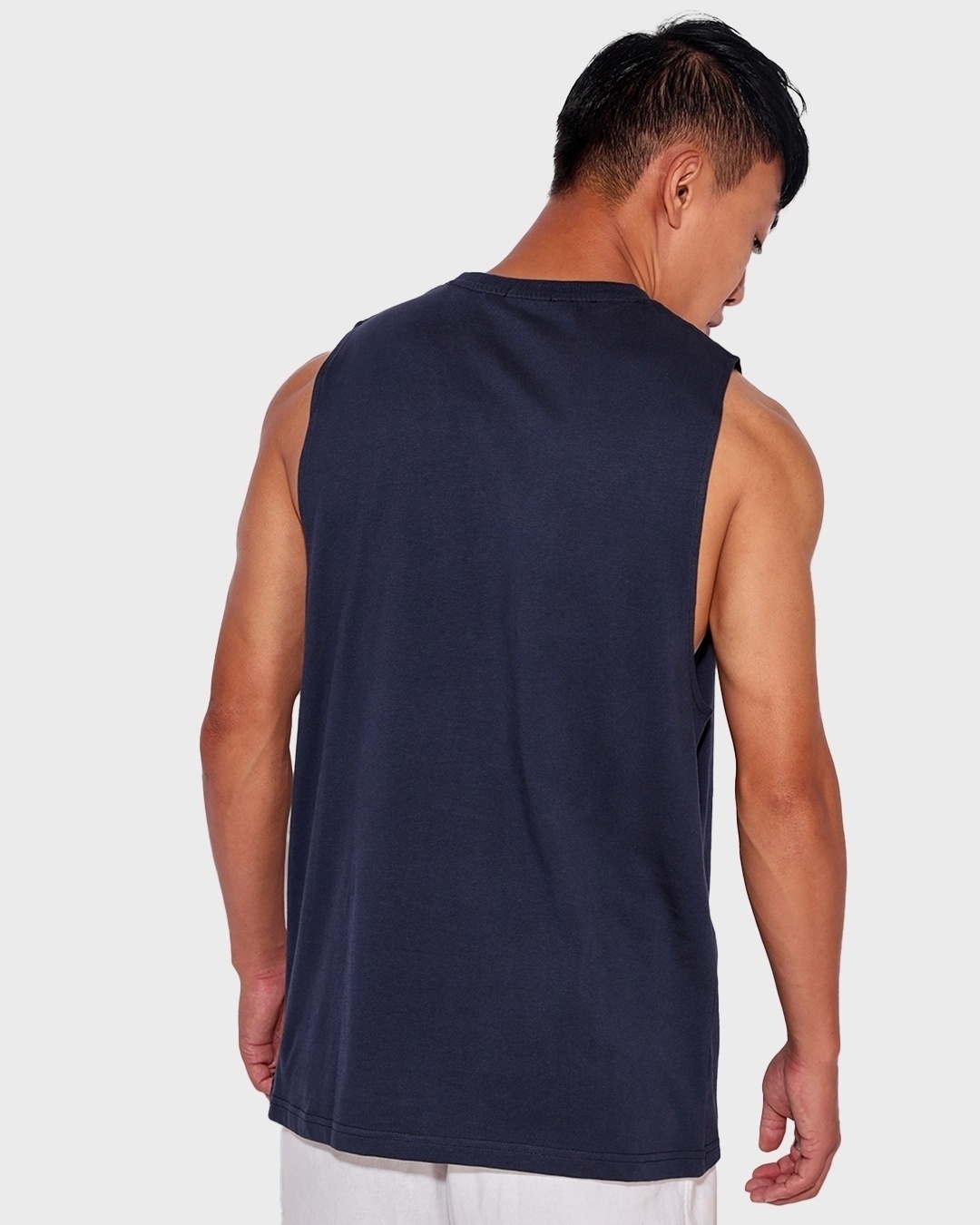Shop Pack of 2 Men's Blue Deep Armhole Oversized Vest-Back