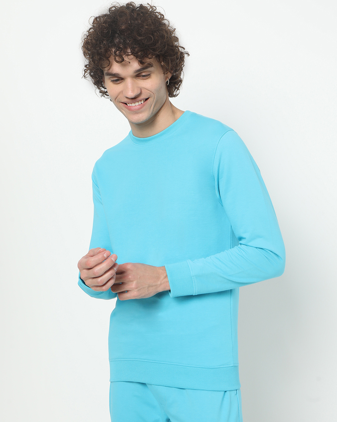 Shop Men's Blue Plus Size Sweatshirt-Back